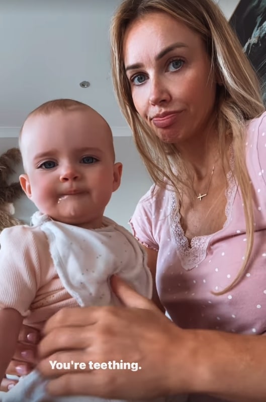 Laura Anderson opens up about struggles with teething baby