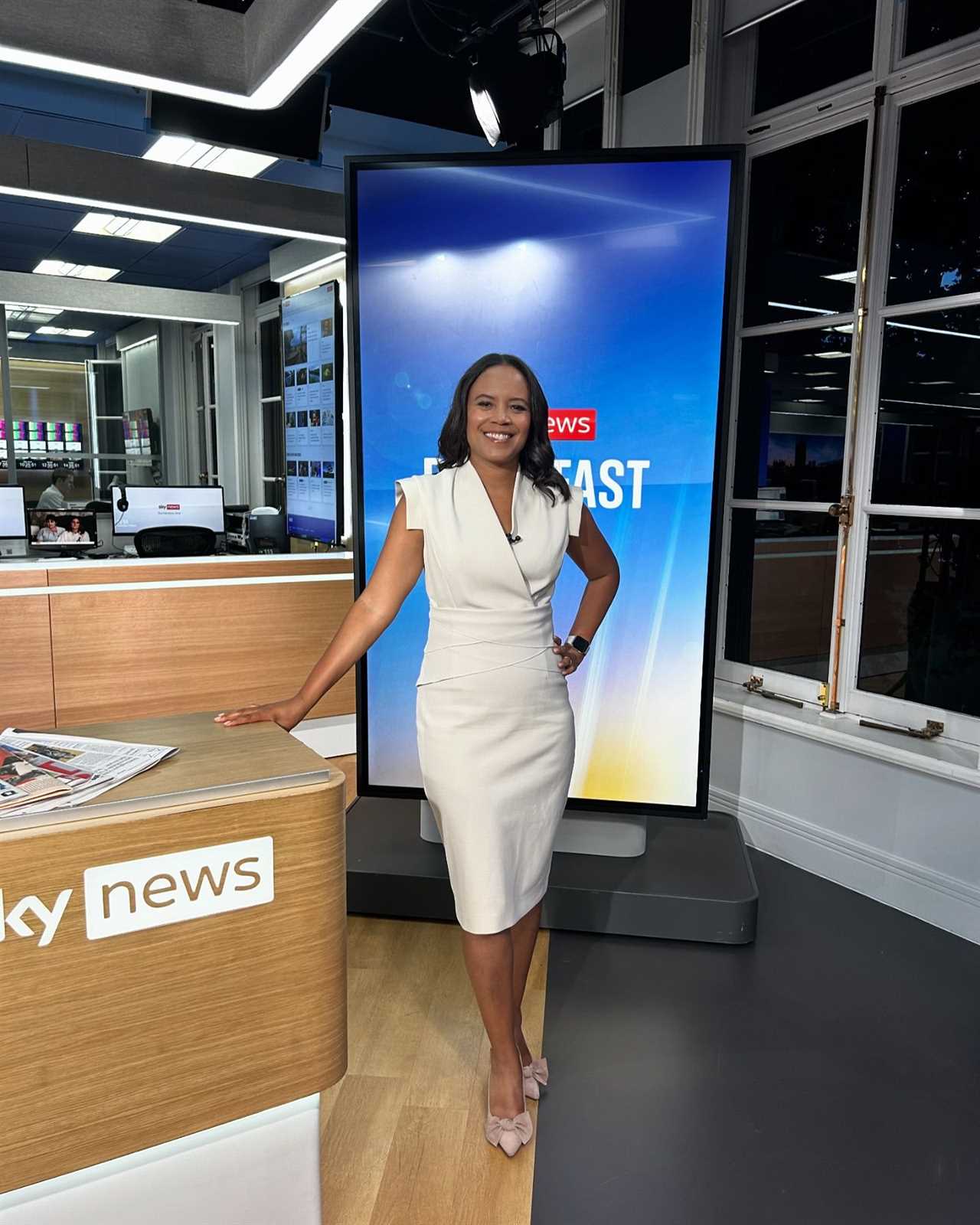 Sky News star takes a break from screens and signs off her final show