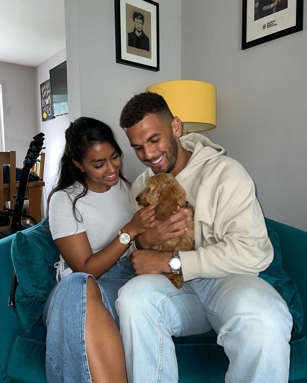 Love Island stars Kai and Sanam introduce adorable new family member