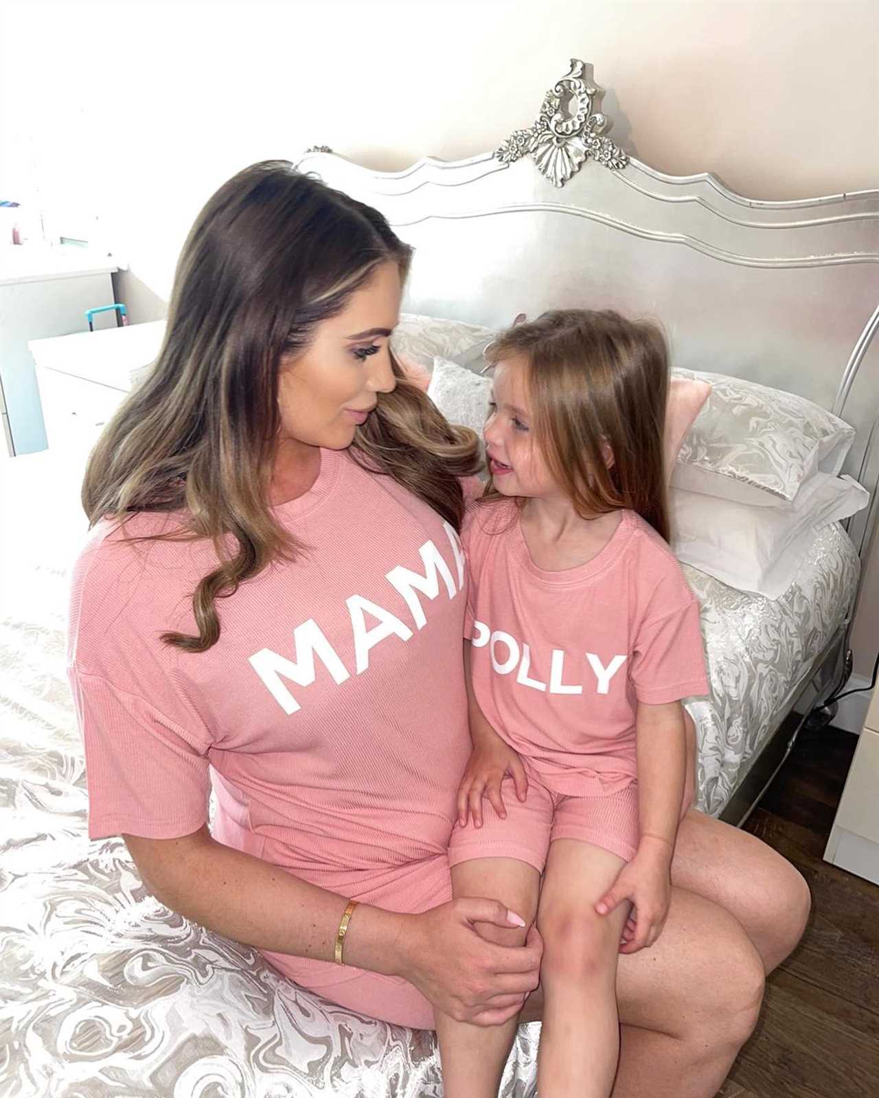 Amy Childs expresses concern as daughter Polly prepares for surgery