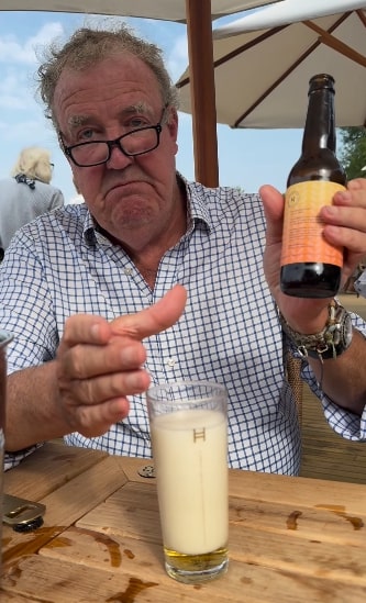 Jeremy Clarkson unveils limited edition beer to celebrate completion of harvest