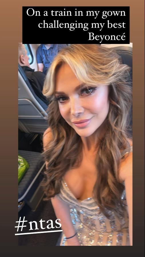 Lizzie Cundy stuns commuters as she takes public transport to National Television Awards