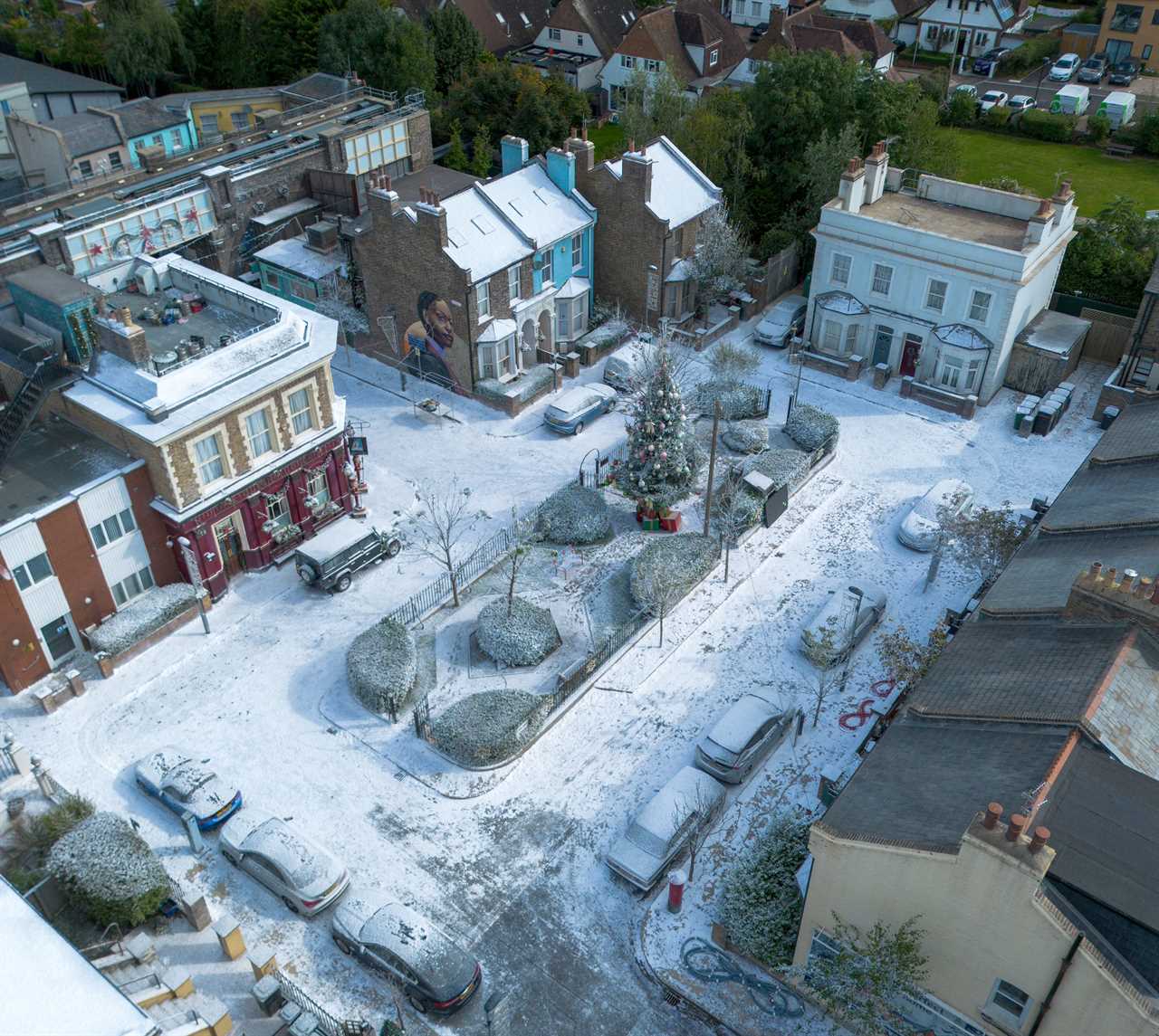 First look at EastEnders’ Christmas episode as Albert Square is covered in blanket of snow