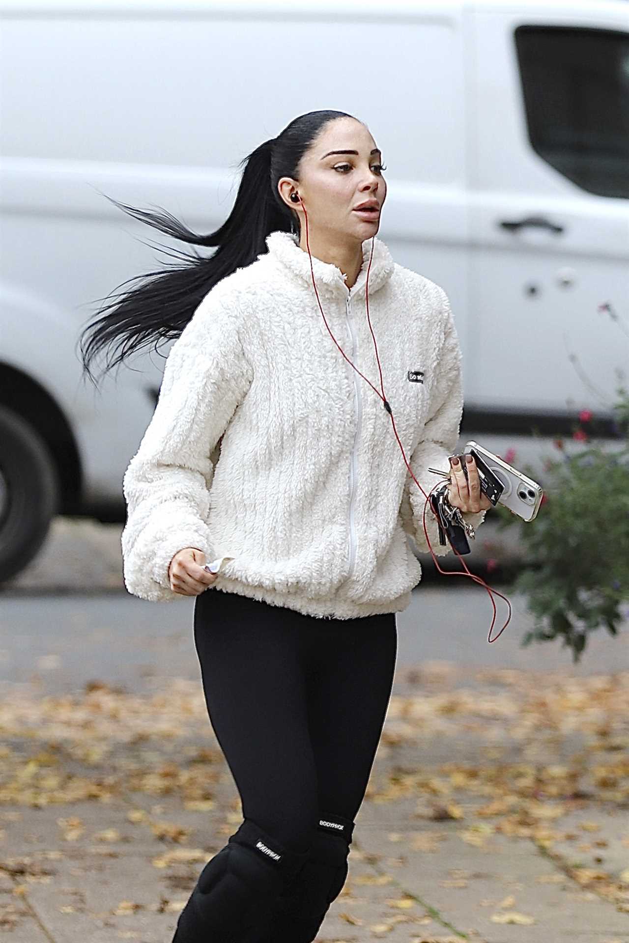 Tulisa spotted enjoying pampering session at nail salon before entering jungle