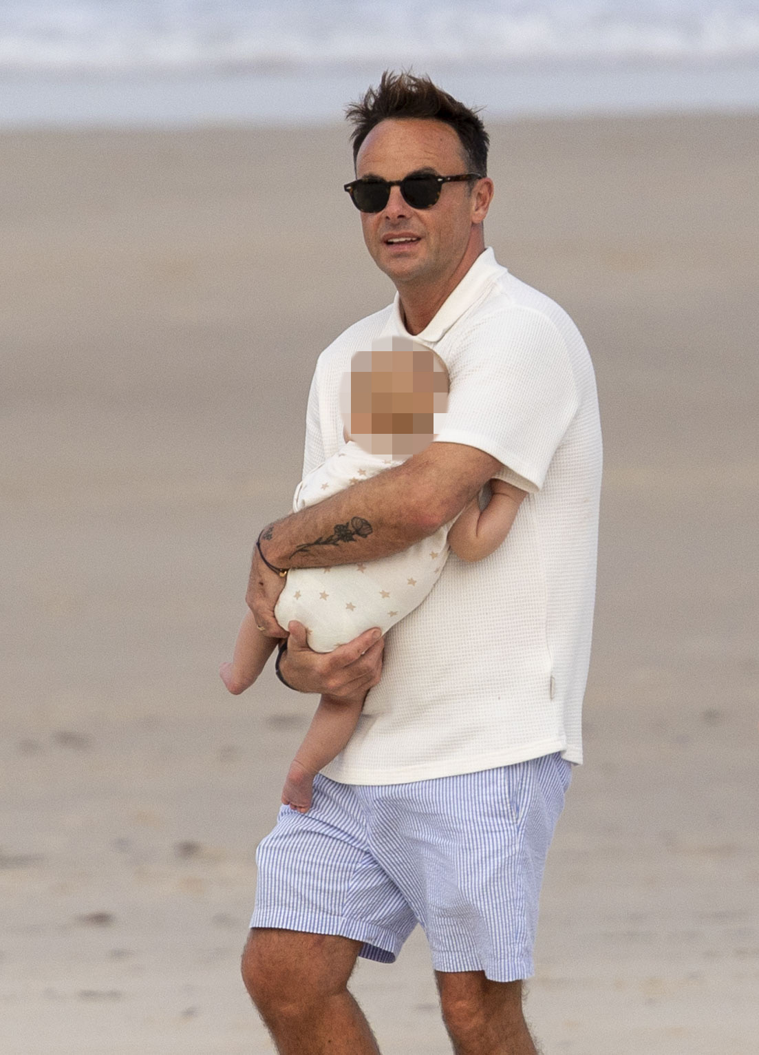 Ant McPartlin celebrates 49th birthday on the beach with family