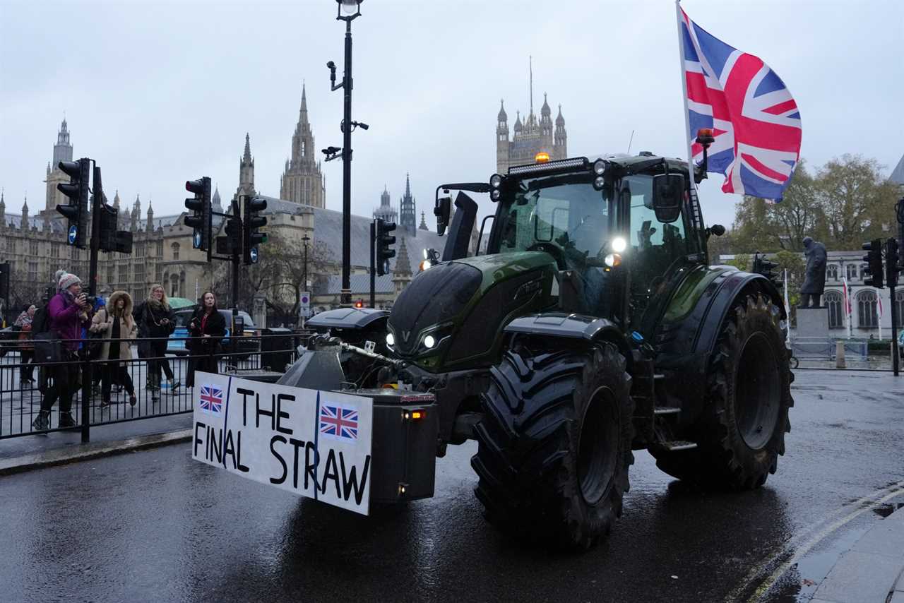 Moment Jeremy Clarkson calls for medic as protesting farmer ‘falls ill’ while on stage at Westminster rally