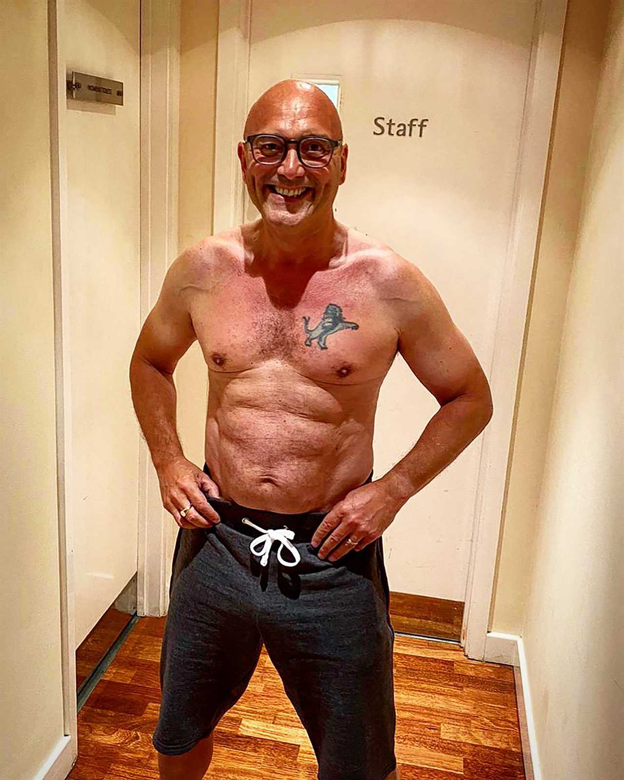 GREGG WALLACE 'WANDERED NAKED INTO MASTERCHEF STUDIO WITH SOCK OVER PRIVATES'