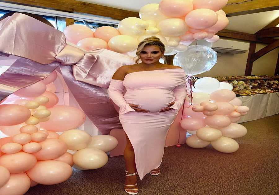 Pregnant Georgia Kousoulou stuns in pink dress at baby shower with Towie friends