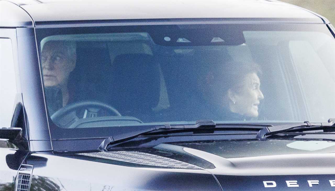 Prince Andrew and Sarah Ferguson spotted together leaving Royal Lodge