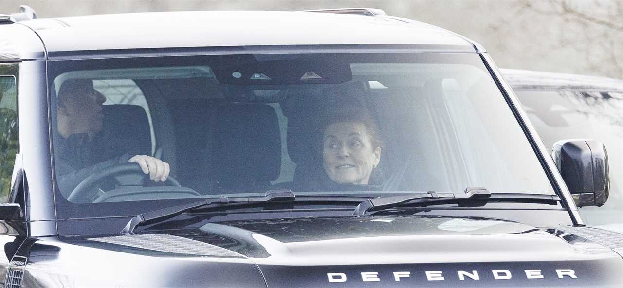 Prince Andrew and Sarah Ferguson spotted together leaving Royal Lodge