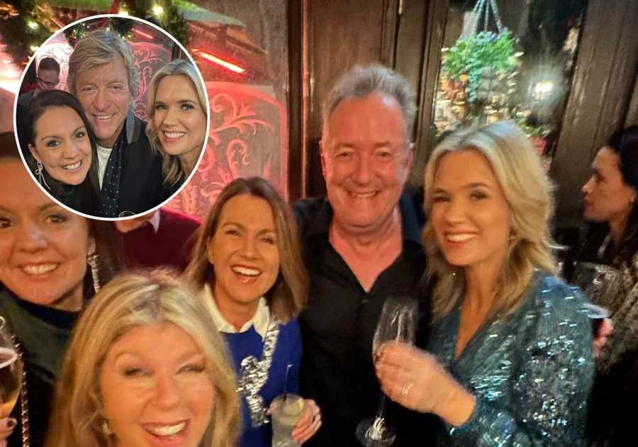 Piers Morgan reunites with GMB co-stars for festive bash