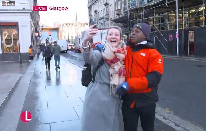 Woman Interrupts Andi Peters' Live Segment for Selfie