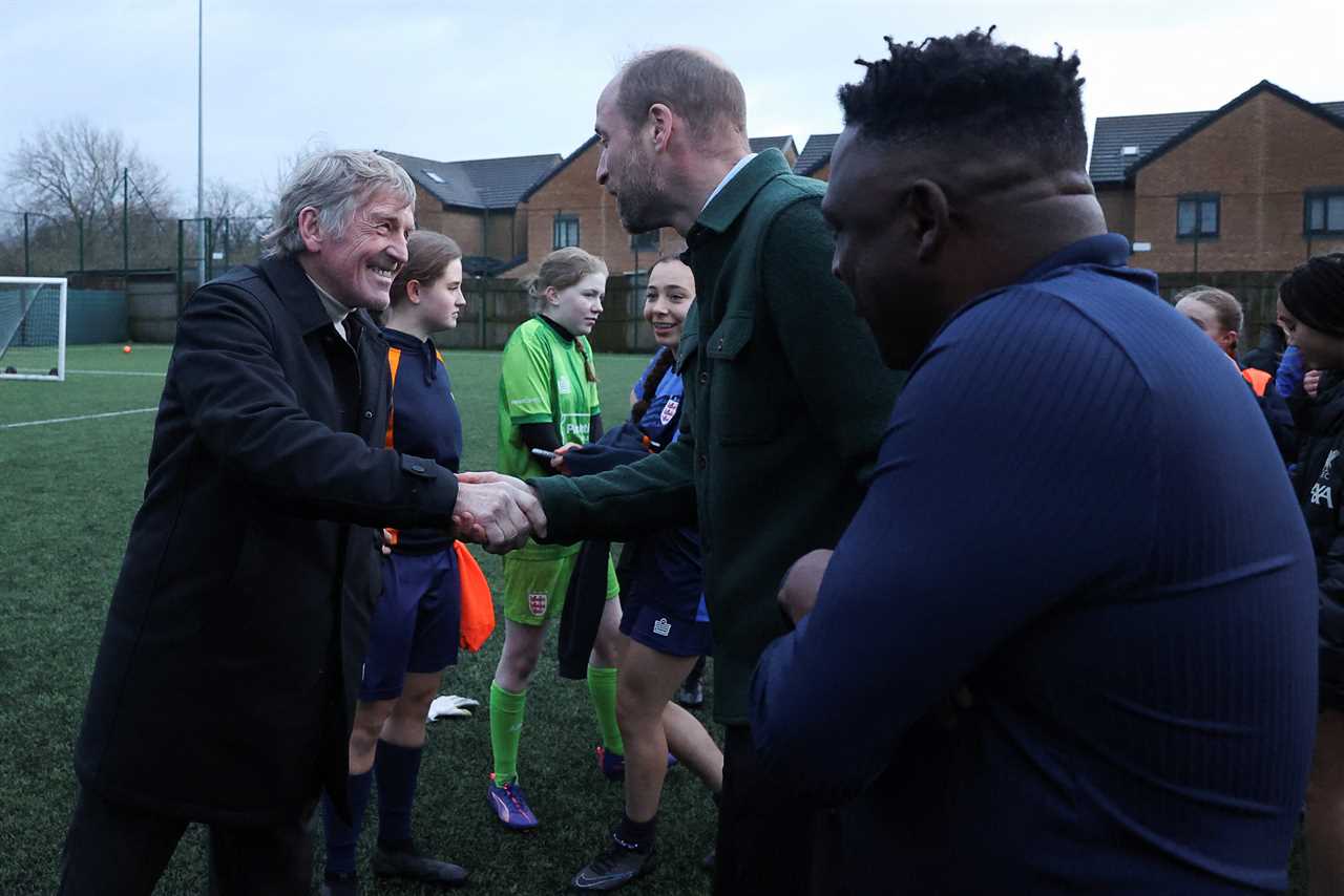 Prince Charles plays football with teenagers in Toxteth