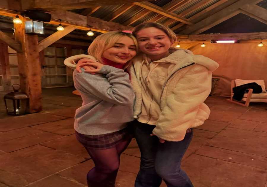 Sabrina Carpenter surprises Gino D'Acampo's family at wife Jessica's birthday party