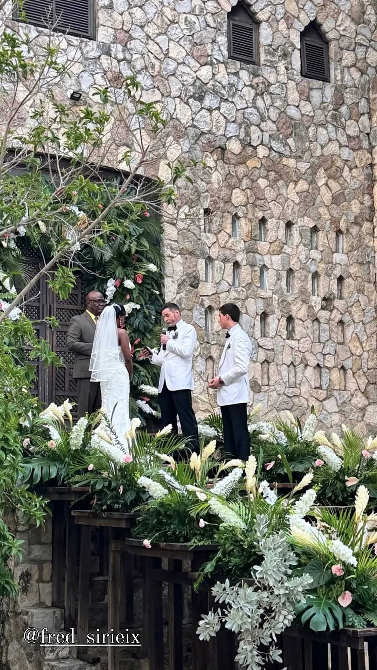 Fred Sirieix ties the knot with partner Fruitcake in Jamaica