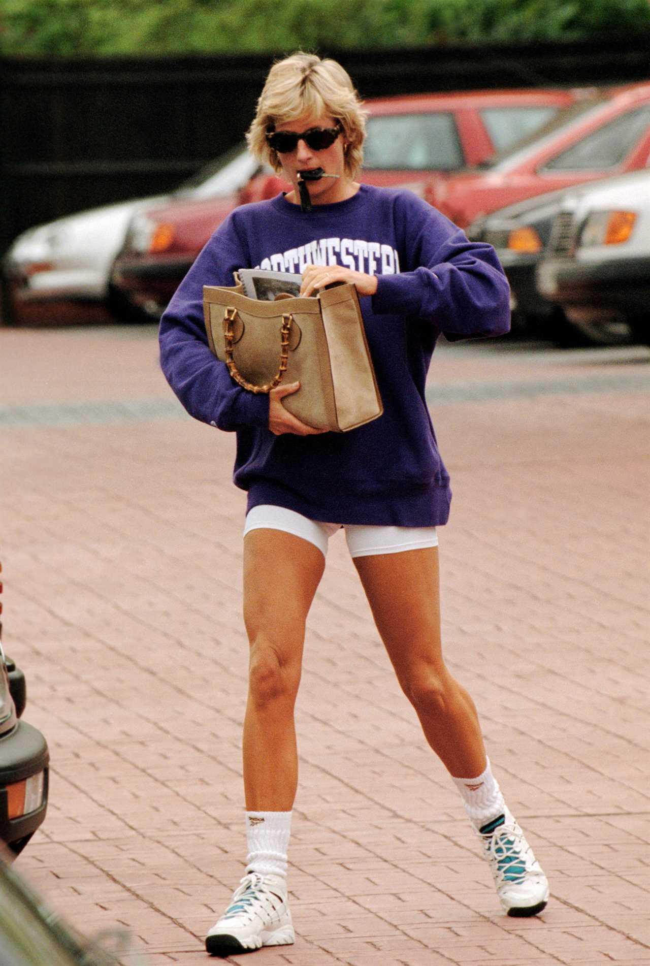 Meghan Markle recreates Princess Diana's iconic look in a Northwestern sweatshirt