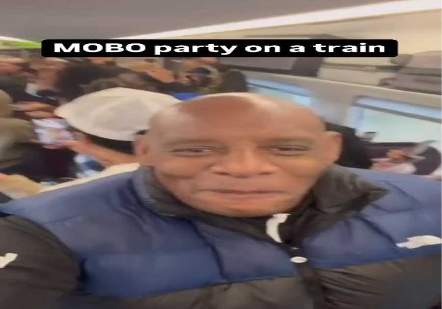 Shaun Wallace stuns fans with lively train party on the way to MOBO Awards