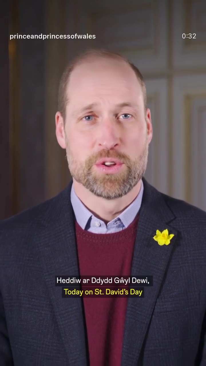 Prince William Speaks Welsh in Video to Celebrate St David’s Day