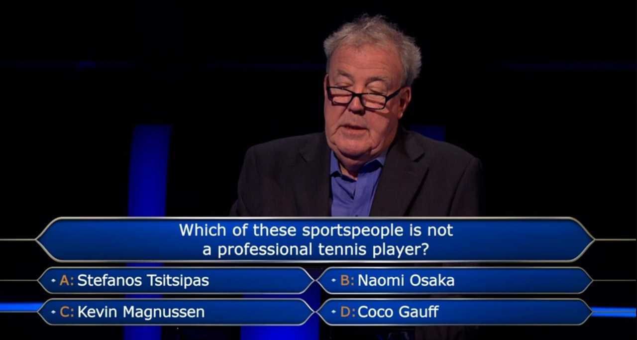 Who Wants To Be A Millionaire contestant left puzzled by sports question