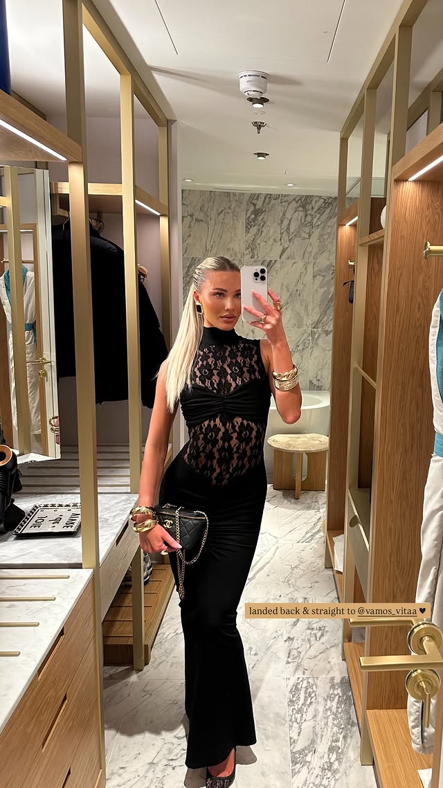 Love Island's Grace Jackson Stuns in Sheer Lace Dress After Romantic Holiday