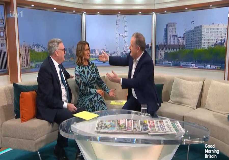 Awkward moment Susanna Reid refuses to hug Piers Morgan as he returns to GMB 4 years after storming off set