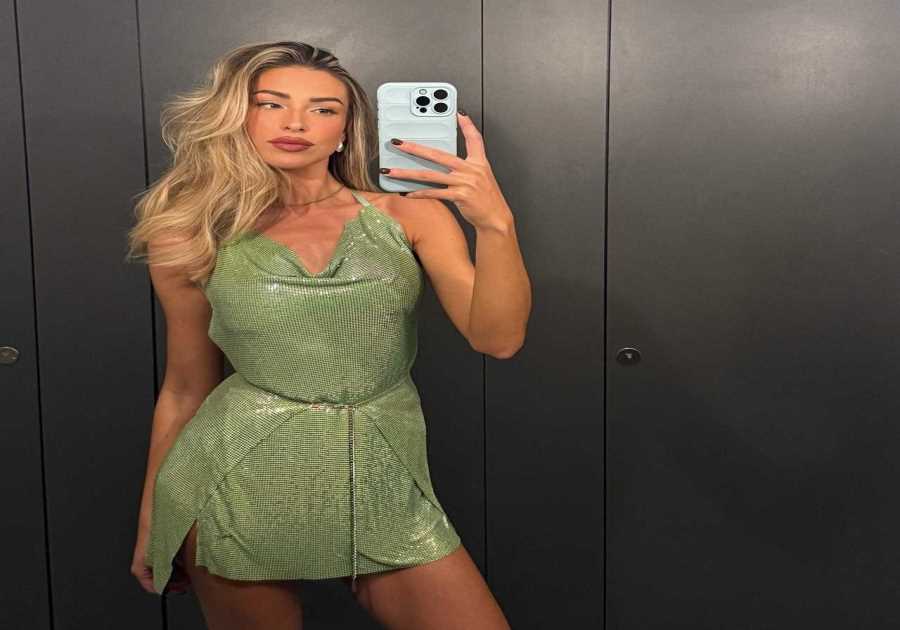 Zara McDermott stuns in sequin mini dress at Sabrina Carpenter's 02 gig