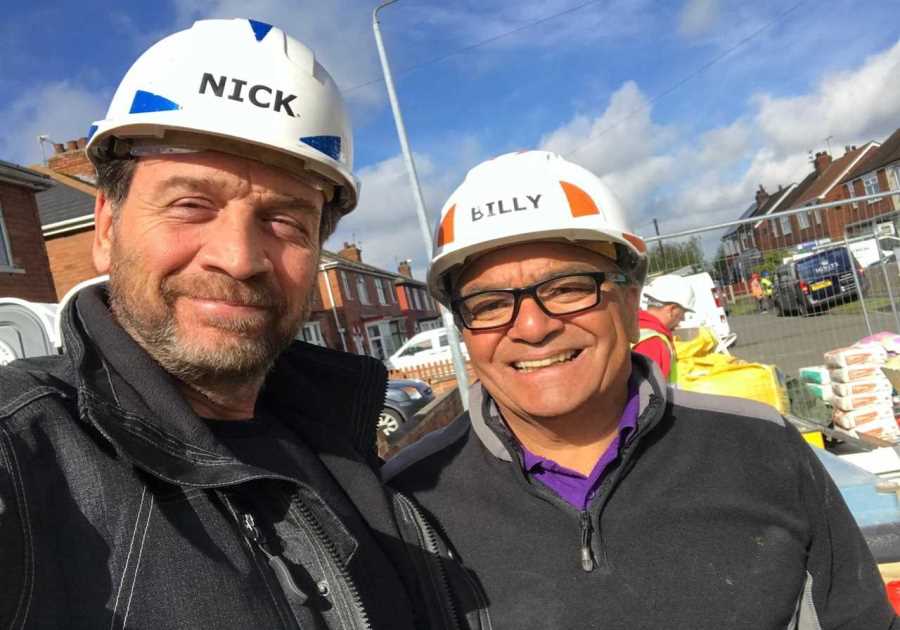 Nick Knowles Updates Fans on DIY SOS with Team Photo