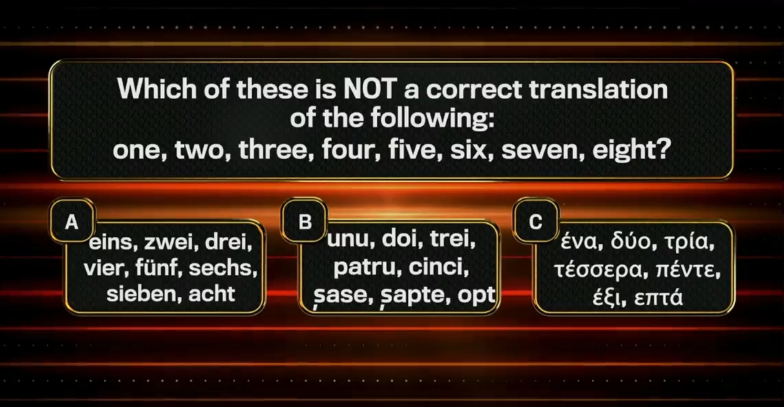 The 1% Club's Language Conundrum Stumps 37 Contestants: Unravelling the Logical Solution