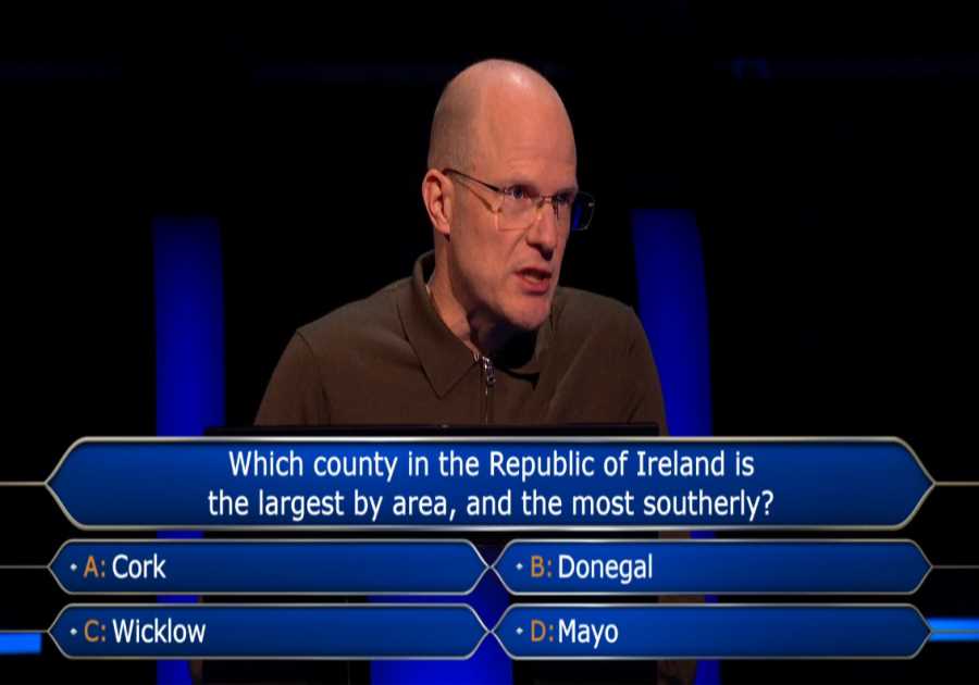 A Millionaire Contestant's Dilemma: Navigating Complexity on Ireland's Geography